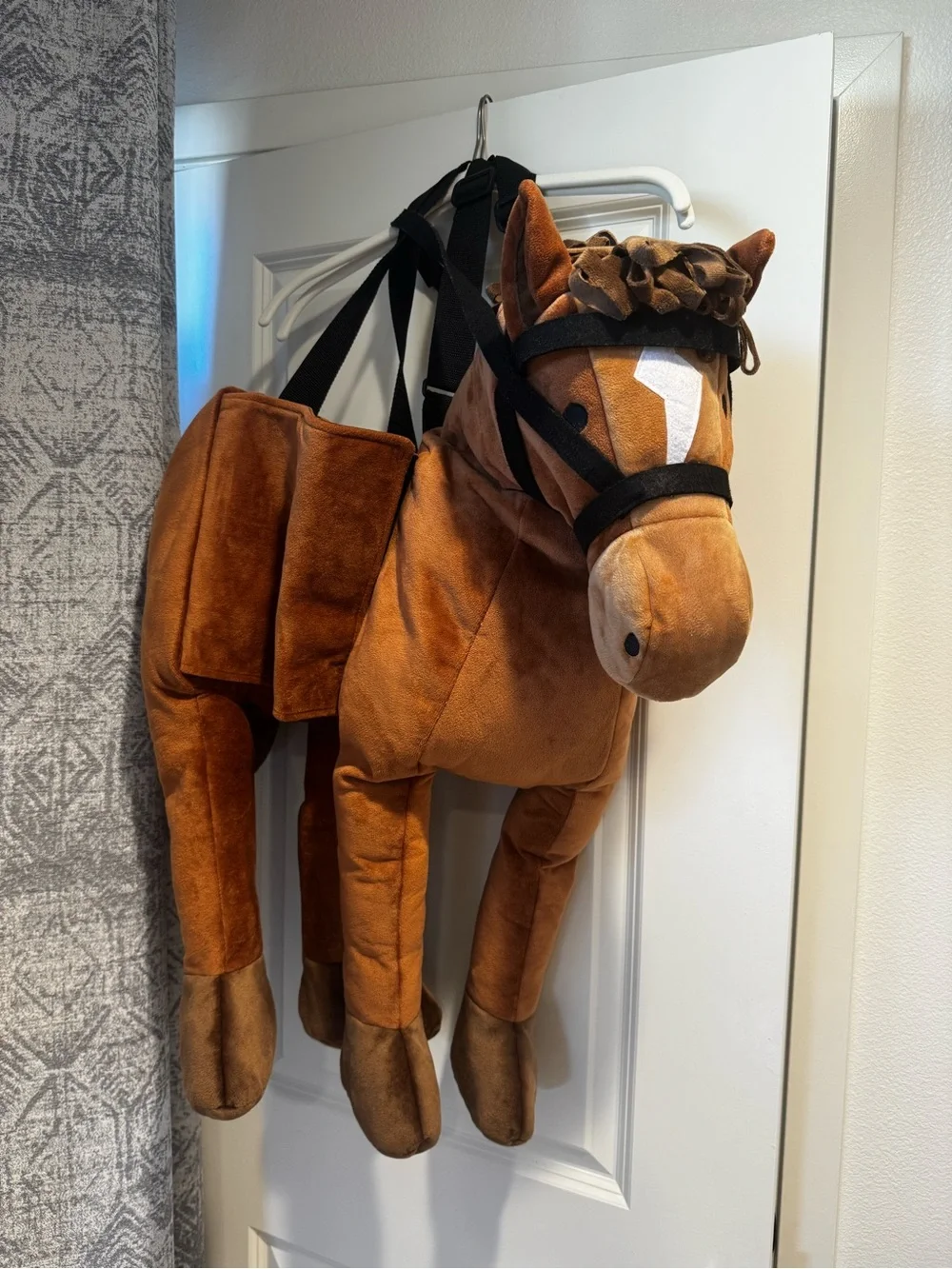 Hanna Andersson Plush Brown Horse Ride-On Costume with White Blaze - Picture 1 of 5